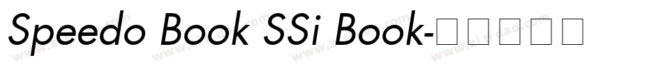Speedo Book SSi Book字体转换